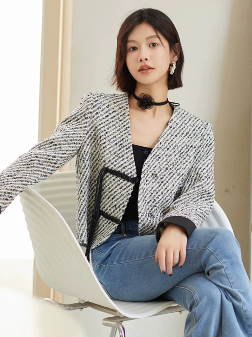 秋冬季新款小香风外套高品质时尚百搭短外套女