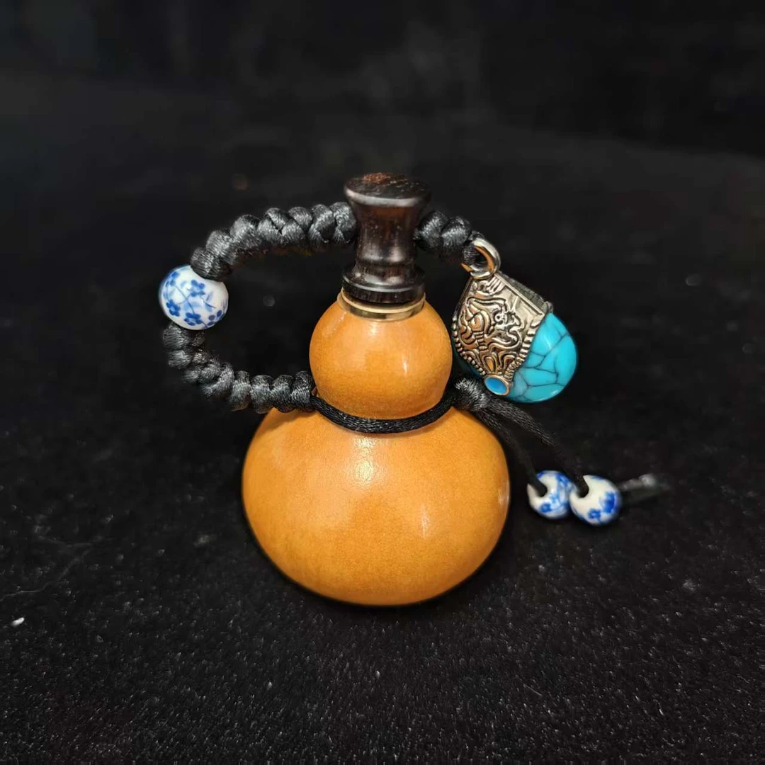 天然酒葫芦挂件开口迷你把玩件摆件