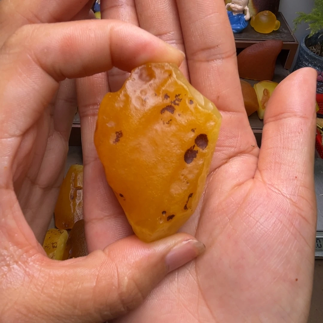 定制琥珀未镶嵌琥珀蜜蜡原石定制有瑕