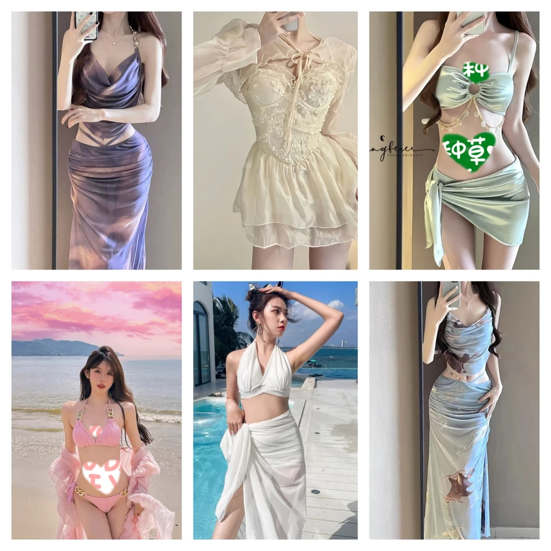 赖皮虎冬日沙滩度假比基尼保守性感小胸辣妹温泉美女泳装泳衣