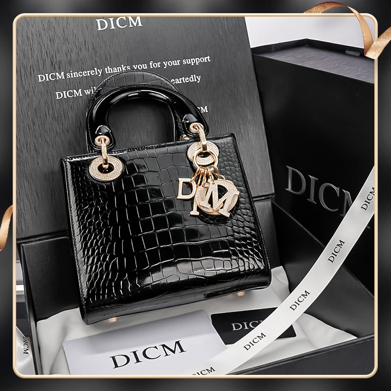 DICM专柜正品奢侈品女包时尚高奢手提女包新款单肩斜挎真皮女包