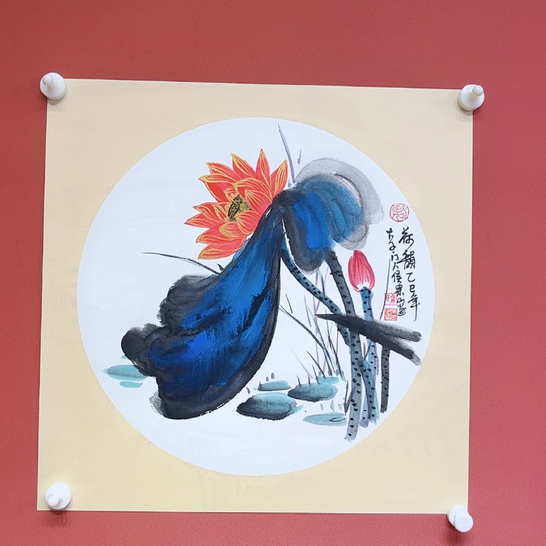 国画侯果山老师亲笔手绘作品朵