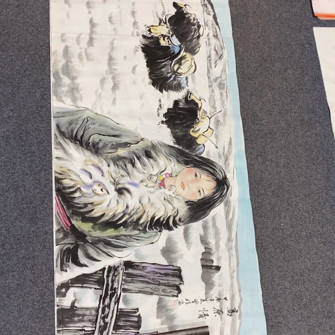 国画等****去尺寸140✖️70四尺精品人物画