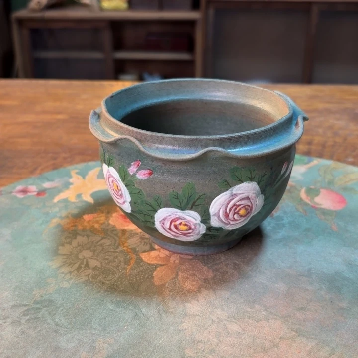 柴烧纯手工手绘陶瓷