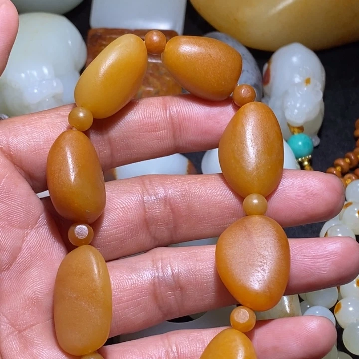 和田玉未镶嵌套链