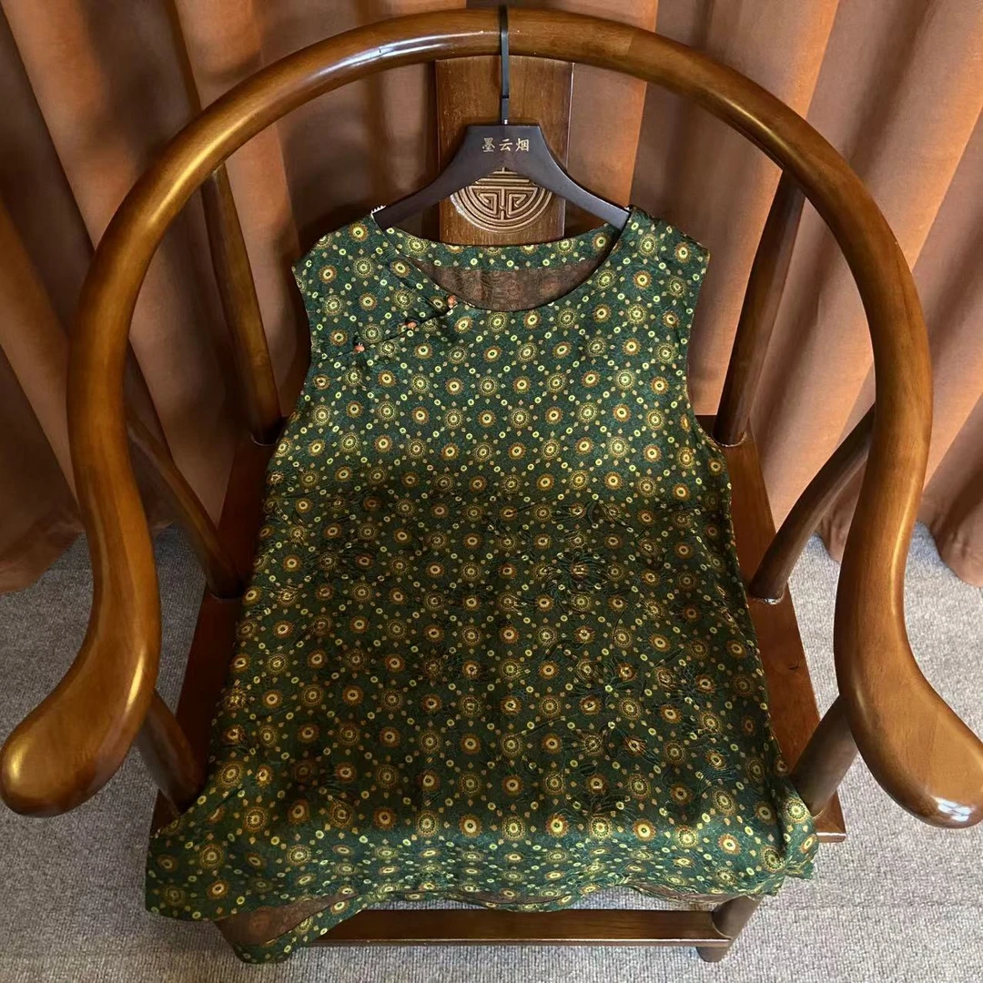 【楠忧】 时尚女装背心马夹薄款无袖马甲新中式传统中国风女装夏季