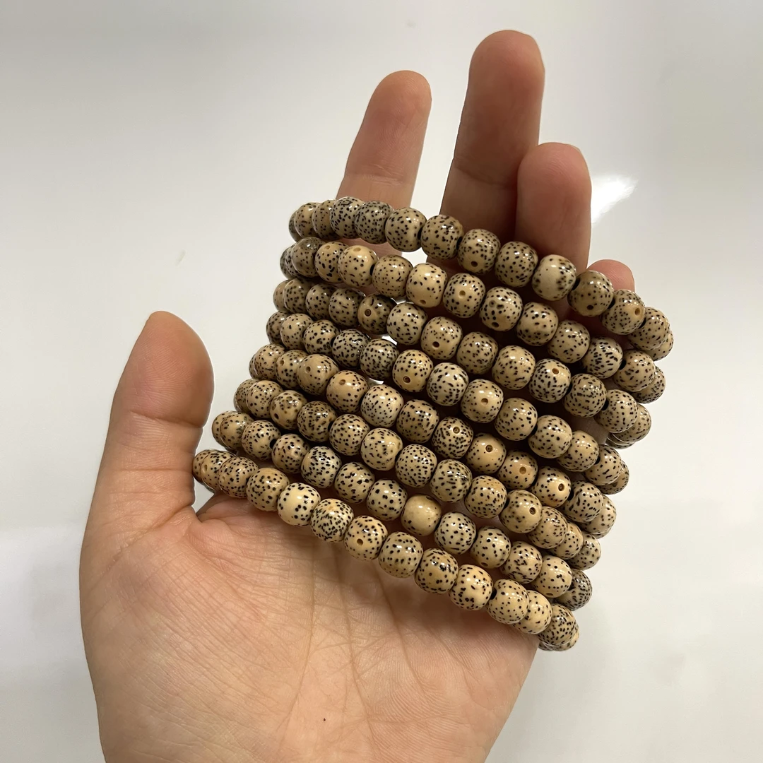 酸儿文玩·精工级星月菩提陈籽桶珠8*7手串