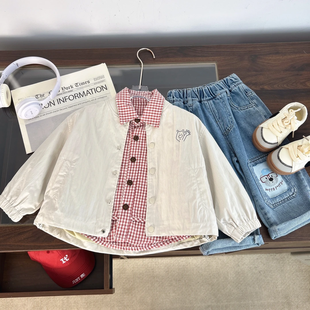 【樱花小骑士】儿童棒球服男童春装外套三件套XZ018