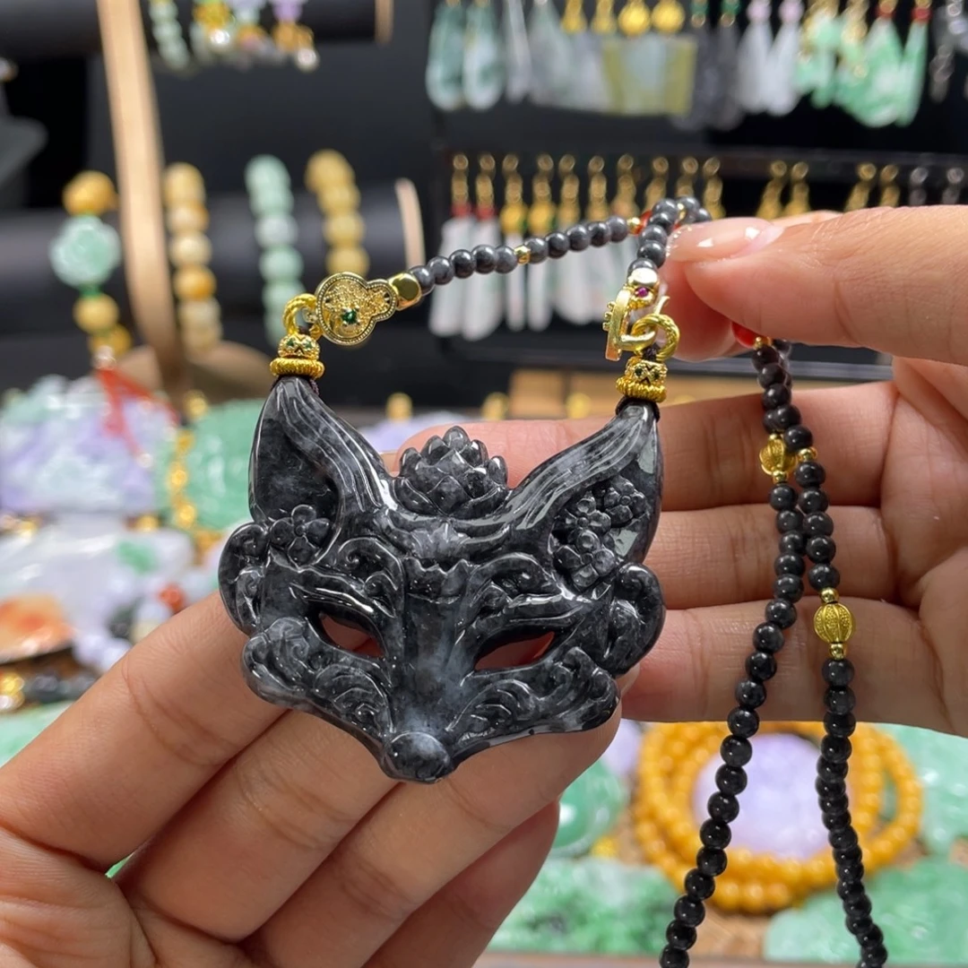 翡翠未镶嵌颈饰代编织