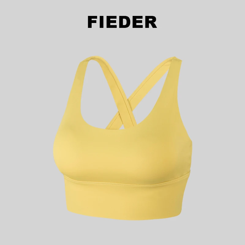 Fieder/翡勒运动心韵背心性感交叉织带美背瑜伽普拉提跑步日常