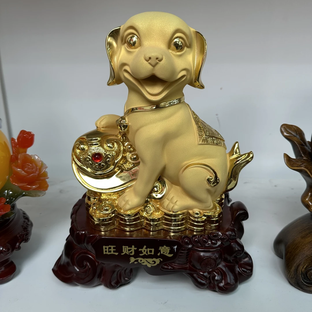 15【旺财如意狗】长24宽14高30cm（孤品竞拍摆件 介意微瑕勿拍）