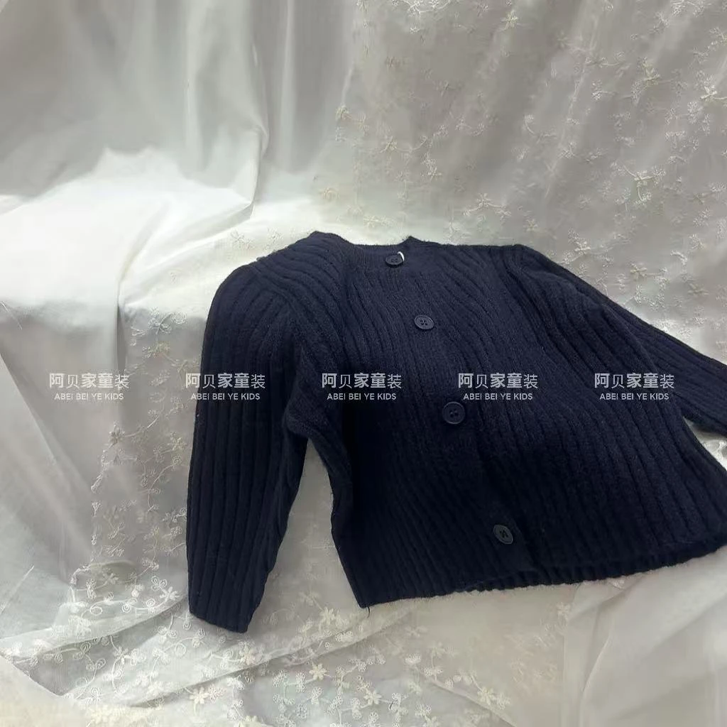 【K12】波妞藏青色开衫童装
