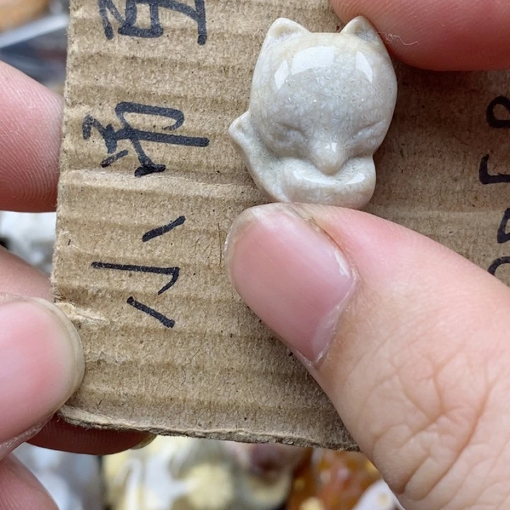 硅化珊瑚（珊瑚玉）未镶嵌颈饰浅****。