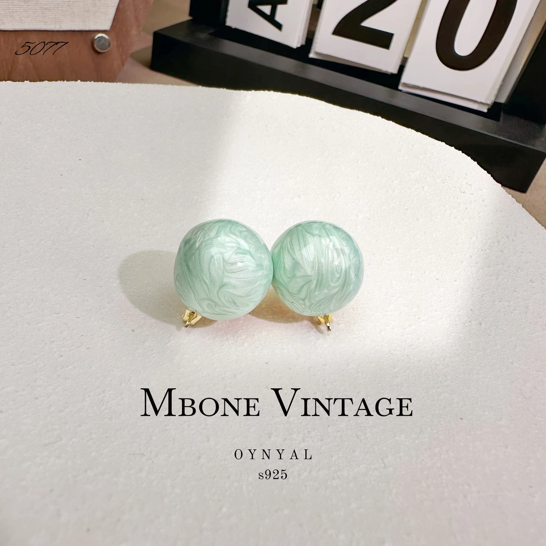 铜合金耳饰 5077 法☆【温柔烟青】欧尼维尼首发耳钉耳扣