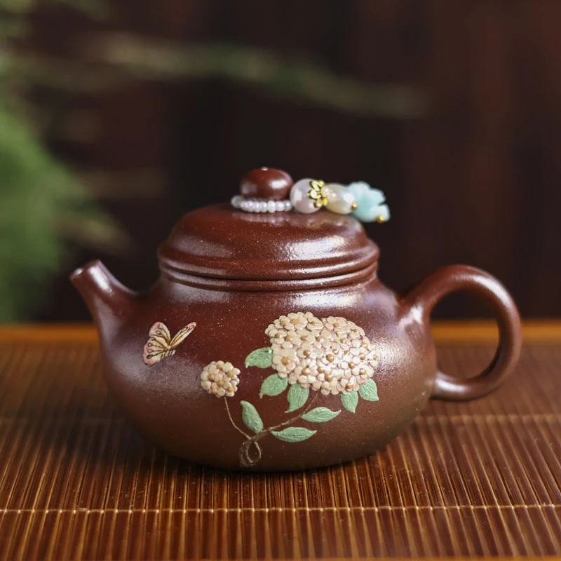 阿茶 阿茶 绣球蝶念花壶（观羽0193）