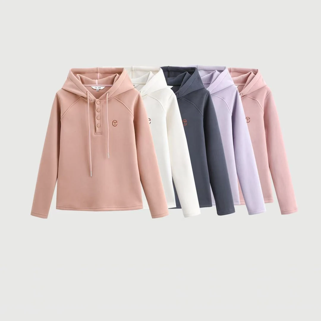 8150 春季新款时尚连帽代扣百搭卫衣 F20三楼