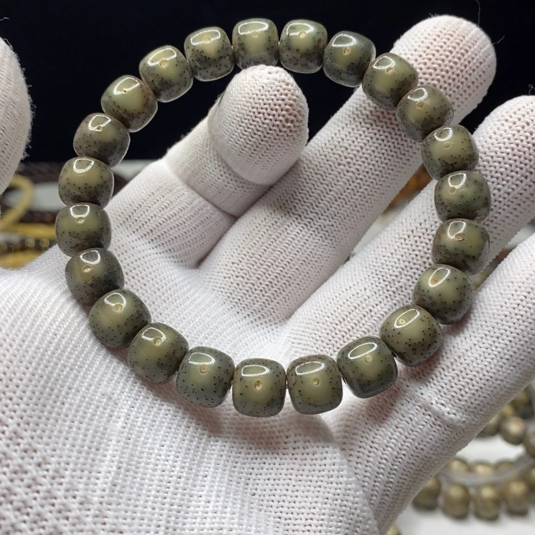 星月菩提手串星月菩提10x9绿幽灵牛毛细星