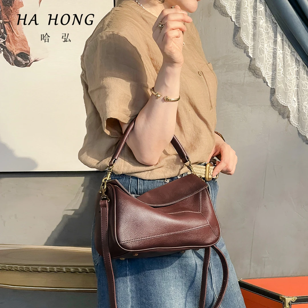 斯黛拉秋冬新款经典摩洛哥蛋糕包原生态头层牛皮真皮个性文艺雅丹