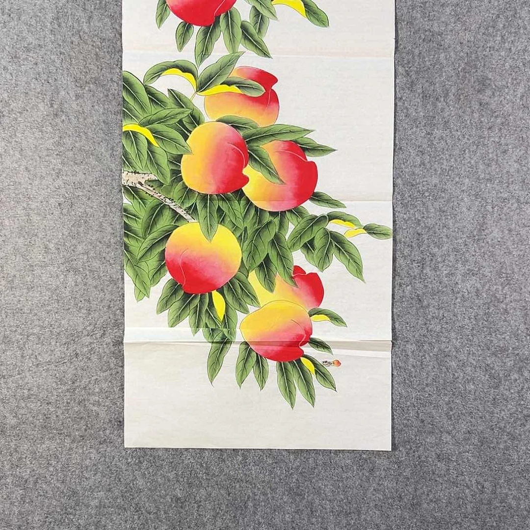 国画583 花鸟在树丛的顶端鸣叫叫声响