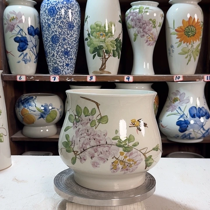 瓶高20口20紫藤 新款陶瓷