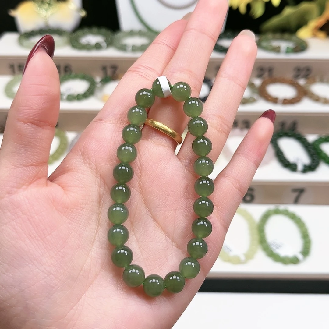 汐***爸和田玉未镶嵌手链