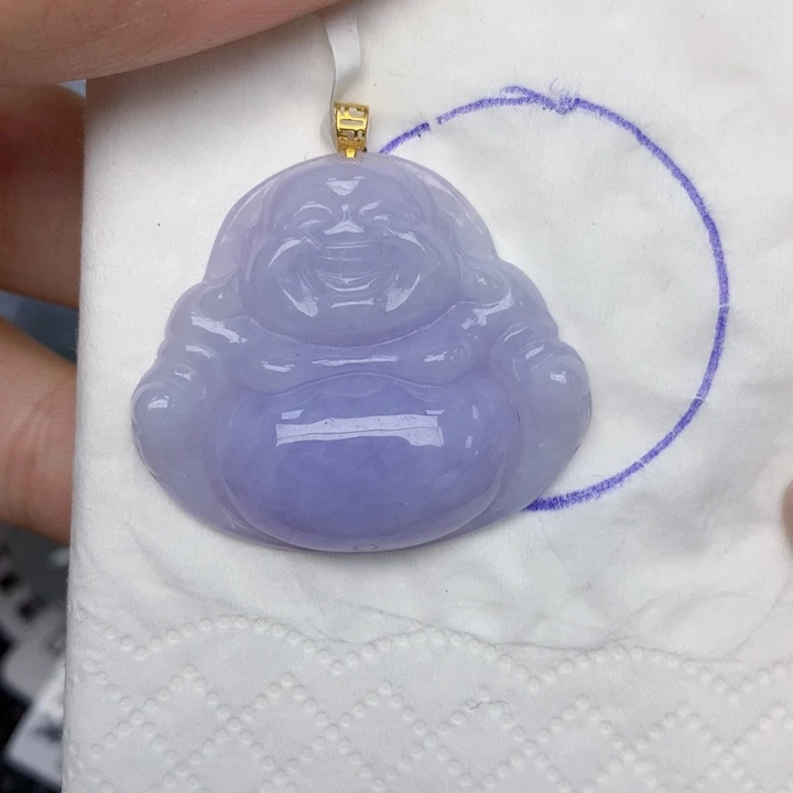 颈饰18K金镶嵌翡翠