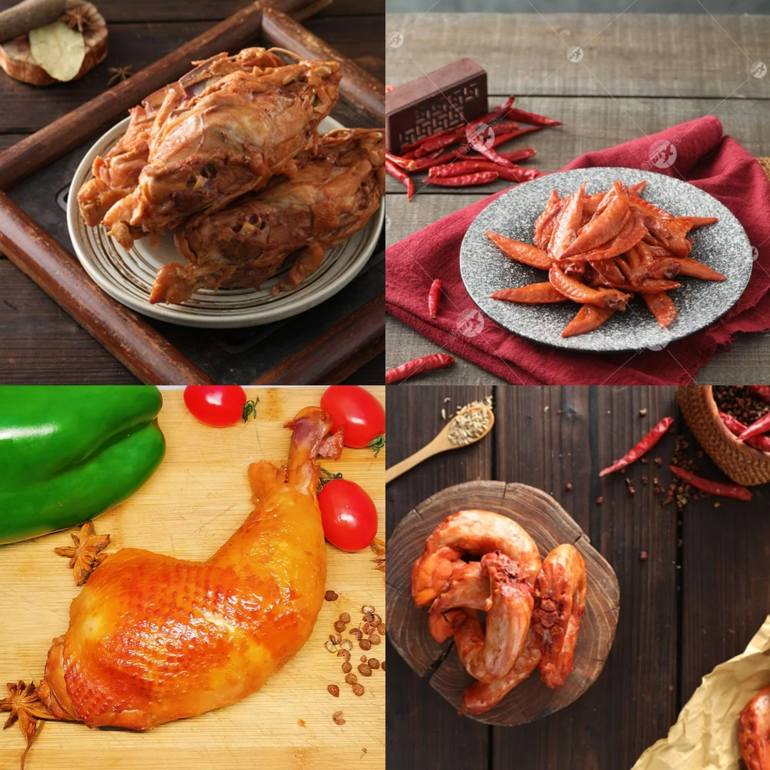 鸡系列组合（骨架一个、翅尖250g、鸡脖子4个、熏鸡腿1个）