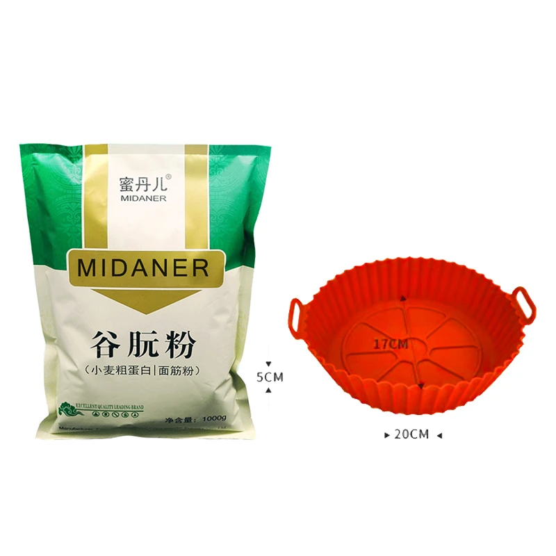 蜜丹儿 蒸面筋粉+胶盘 谷朊粉 烤面筋粉 1公斤/袋 谷元粉
