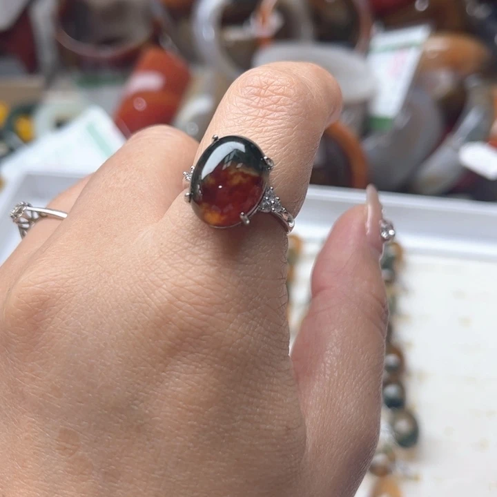 玛瑙/玉髓戒指未镶嵌