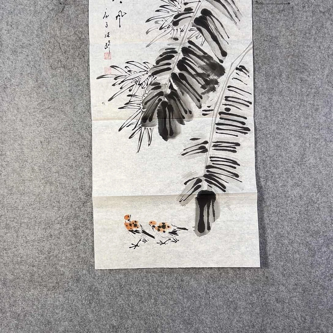 国画788 花鸟在此鸣叫时还要一