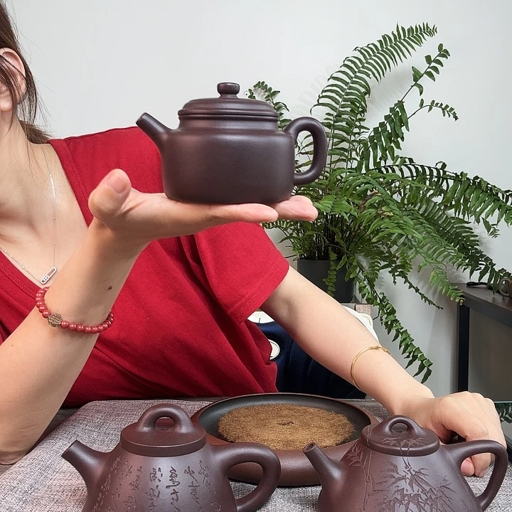 小***家茶壶紫砂徳钟200老紫泥