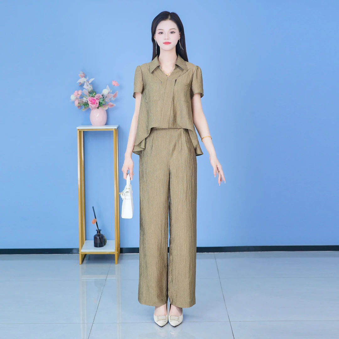 【SJYH1353】春夏新款套装两件套时尚优雅减龄洋气套装气质