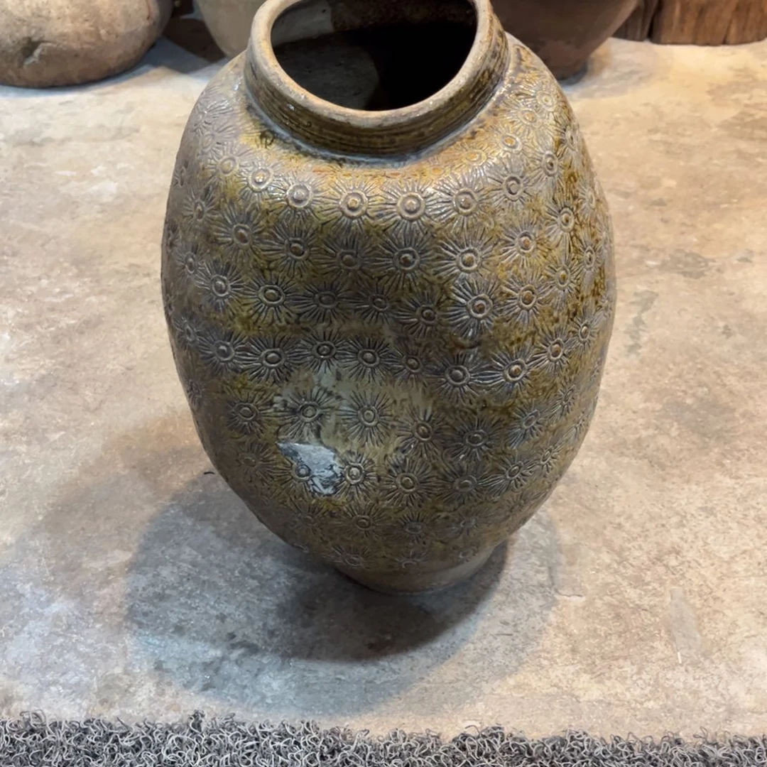 陶瓷盆***园可以放水插花老物件土陶