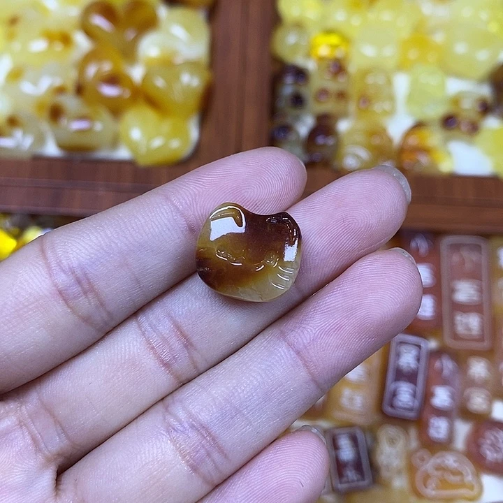 吊坠橄榄核小猫头33
