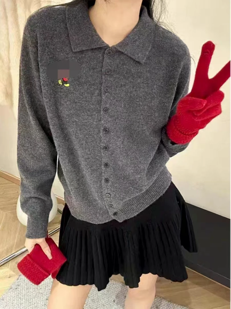 独特别致毛衣开衫女2025新款爆款卡通针织外套宽松韩系春秋款上衣