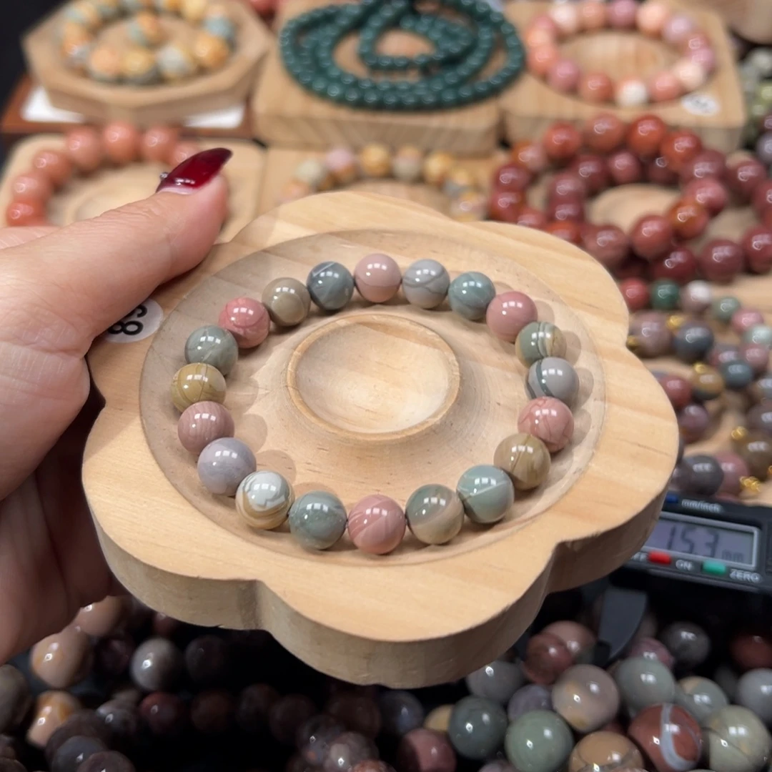 蓝***哥石英质玉未镶嵌手链165