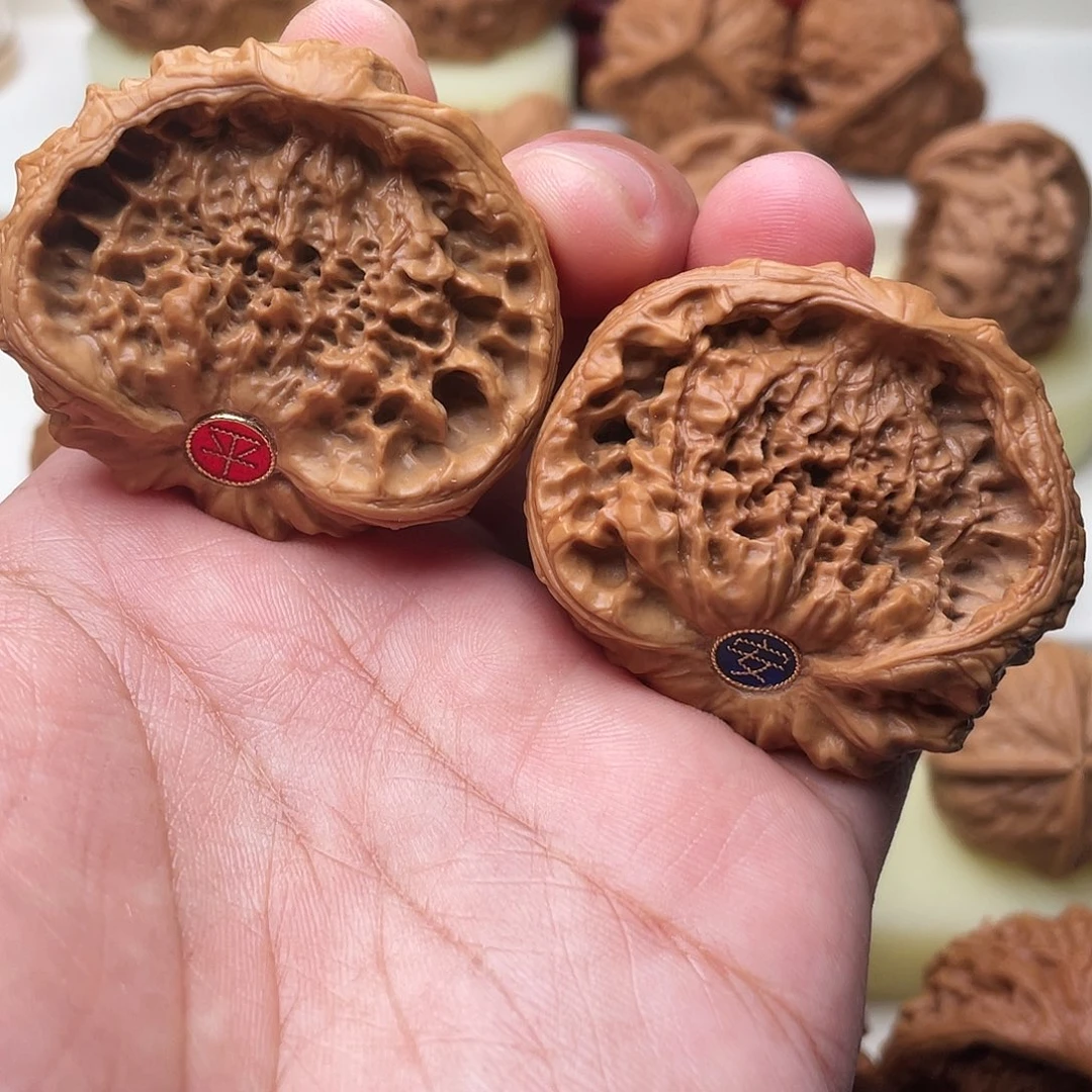 文玩核桃把件蛇头聚宝盆44