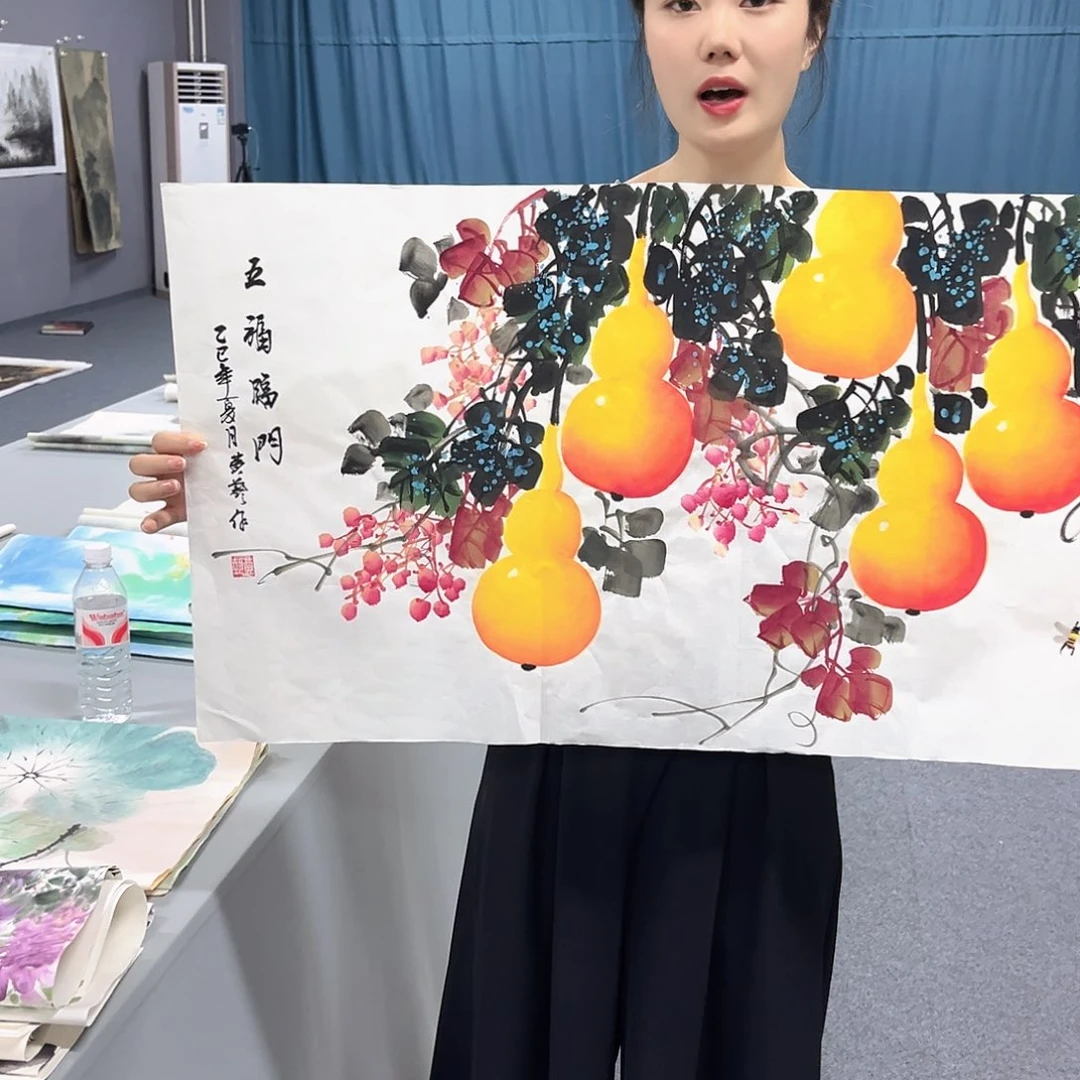 国画国画老师手绘作品