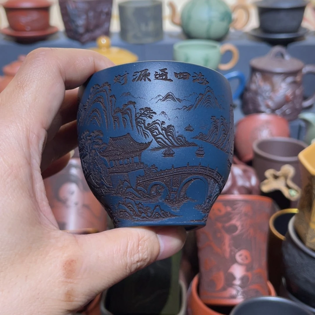 原矿紫砂手工主人杯