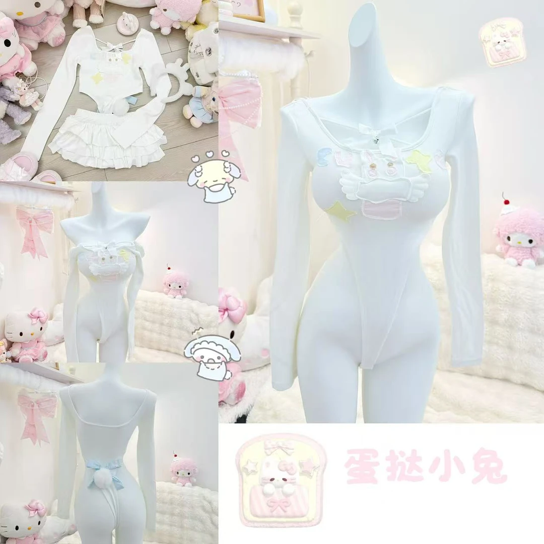 【元气喵】手作系列默认微瑕:蛋挞小兔上衣（K31）