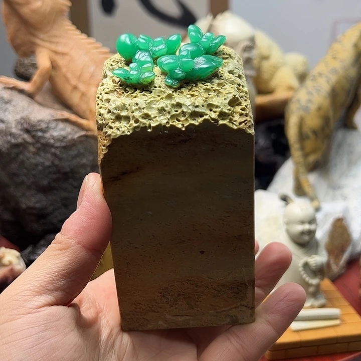 四川石雅安绿摆件