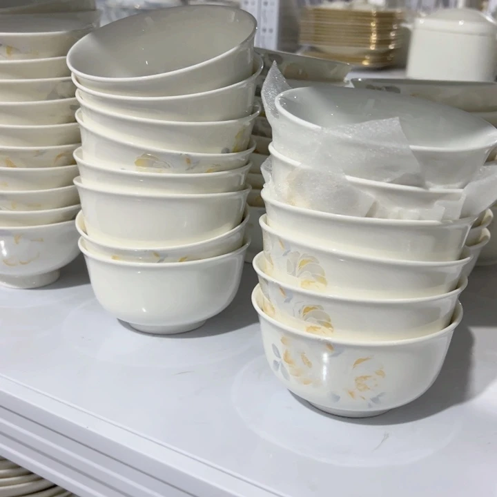 瓷清雅名媛五寸饭碗10个