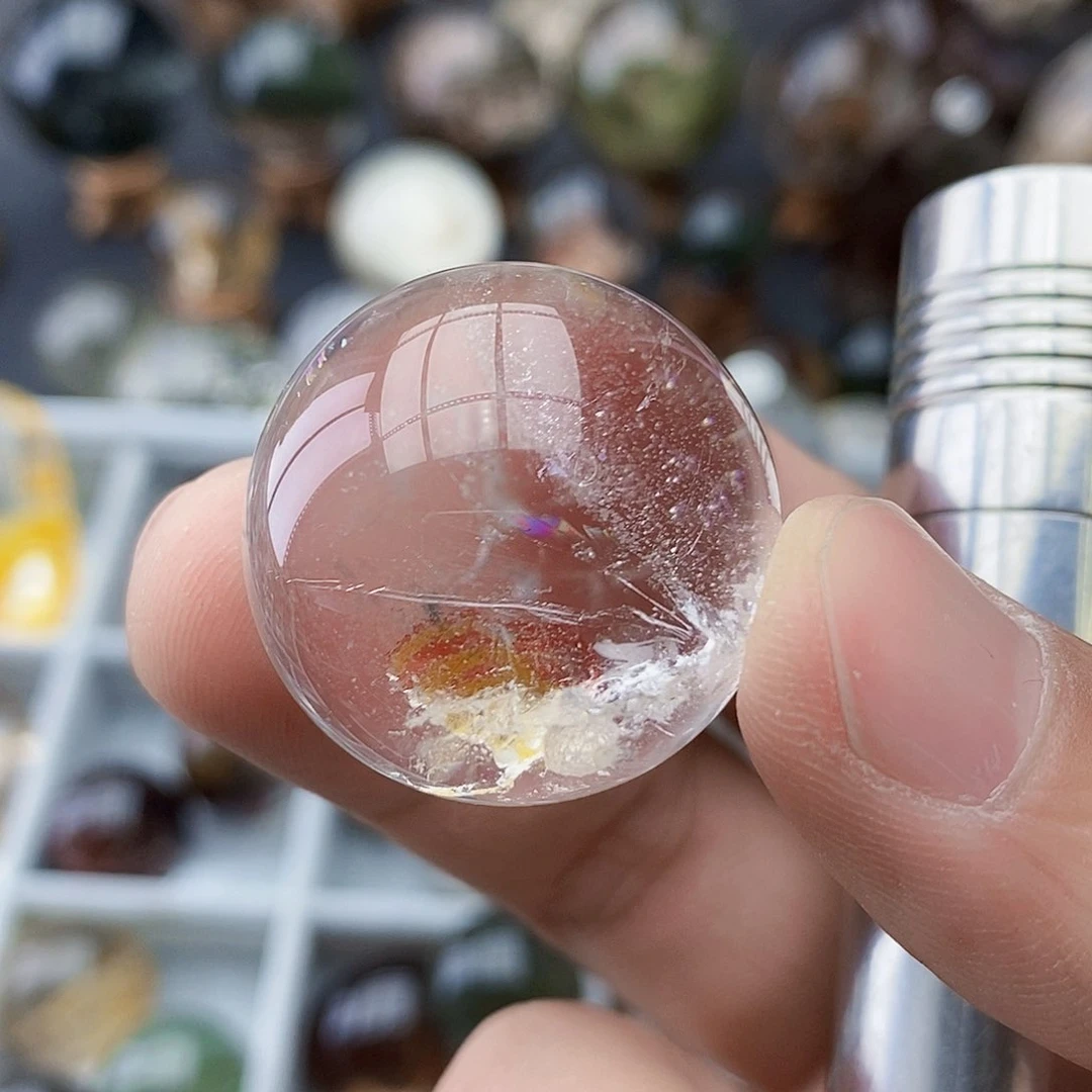 水晶天然水晶透亮光泽未镶嵌7*酱