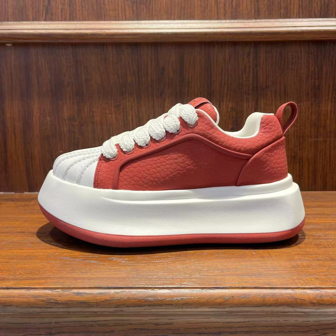 男鞋2025秋季时尚纯色厚底百搭舒适休闲潮鞋韩版增高低帮男生鞋子