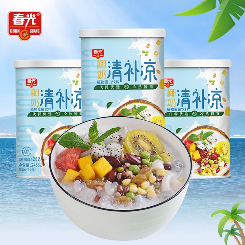春光椰奶清补凉水果罐头海南特产小吃零食椰子水果汁植物蛋白饮料