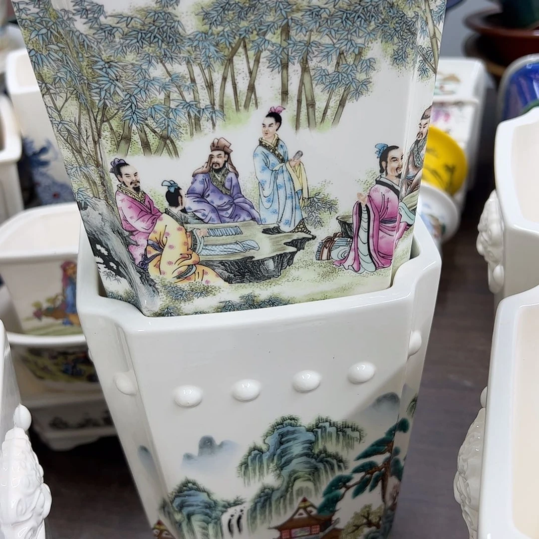 紫砂花盆功**艺532号瑕疵2个小裂纹介意勿拍