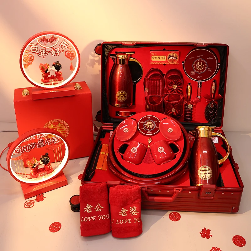 结婚用品 女方必买 豪华陪嫁套装嫁妆全套松弛感陪嫁行李箱必备品