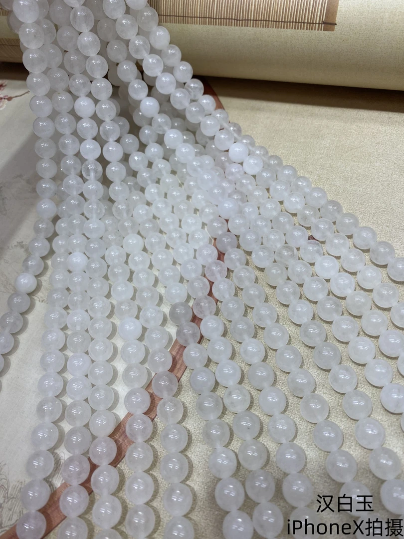 奶白色玉髓手工DIY半成品散珠