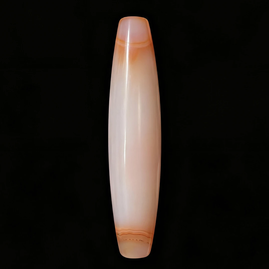 天然粉色熔岩玛瑙珠71.2mm15.9mm