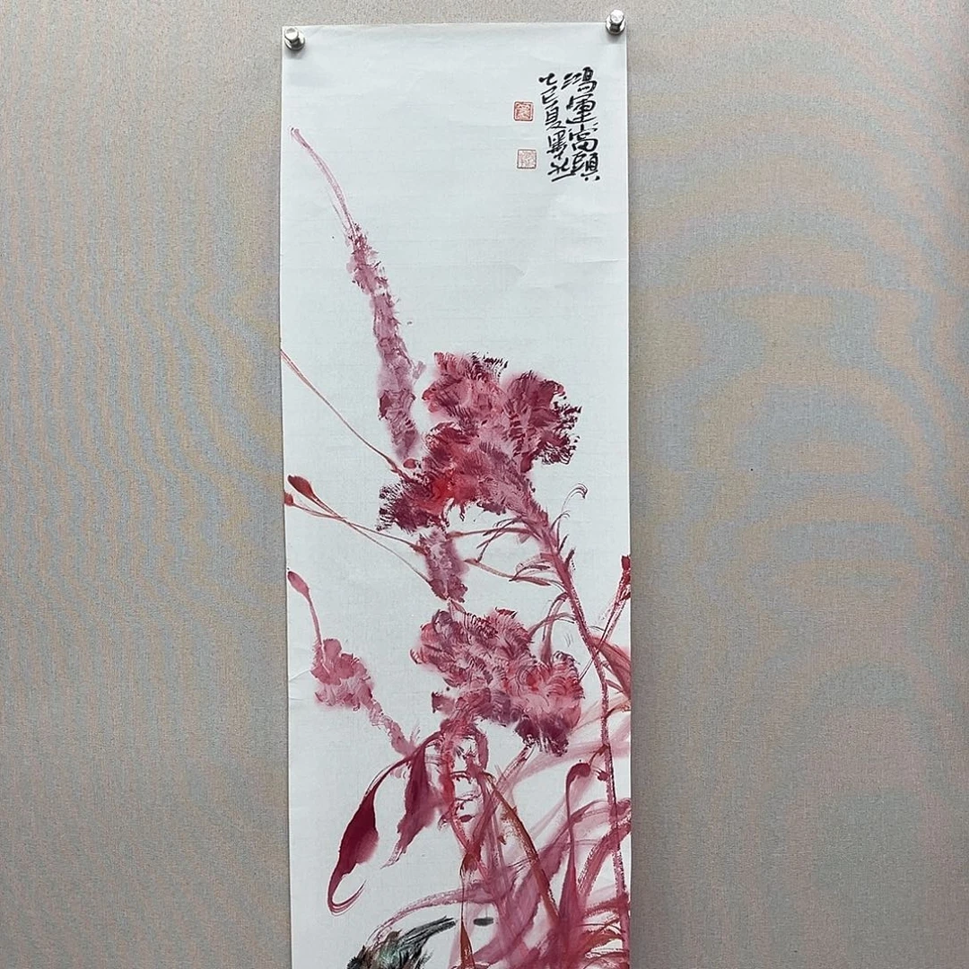 国画艺术家真人手绘